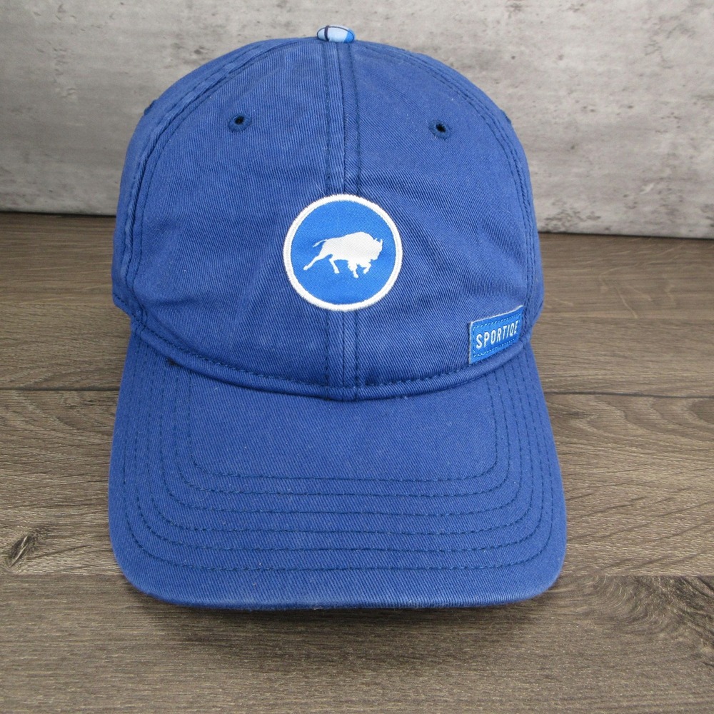 Sportiqe Hat Cap Strap Back Mens One Size Blue Buffalo Plaid Strap Casual